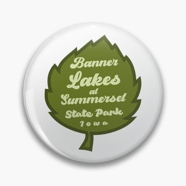 Item preview, Banner Lakes at Summerset State Park Iowa Leaf designed and sold by bivenart.