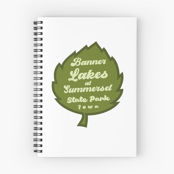 Item preview, Banner Lakes at Summerset State Park Iowa Leaf designed and sold by bivenart.