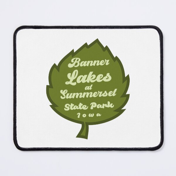 Item preview, Banner Lakes at Summerset State Park Iowa Leaf designed and sold by bivenart.