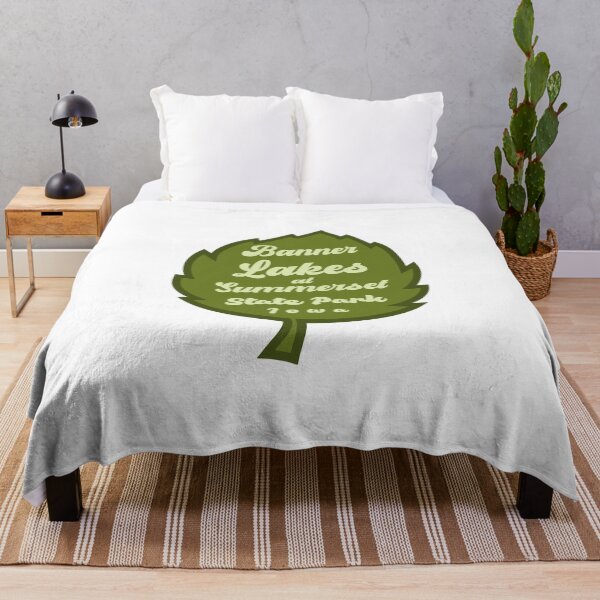 Item preview, Banner Lakes at Summerset State Park Iowa Leaf designed and sold by bivenart.