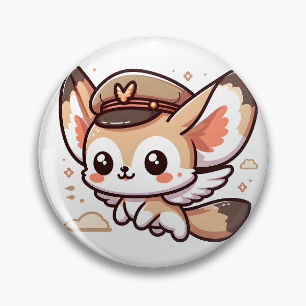 Item preview, Kawaii Fennec With Aviator Hat designed and sold by CanvasCutie.