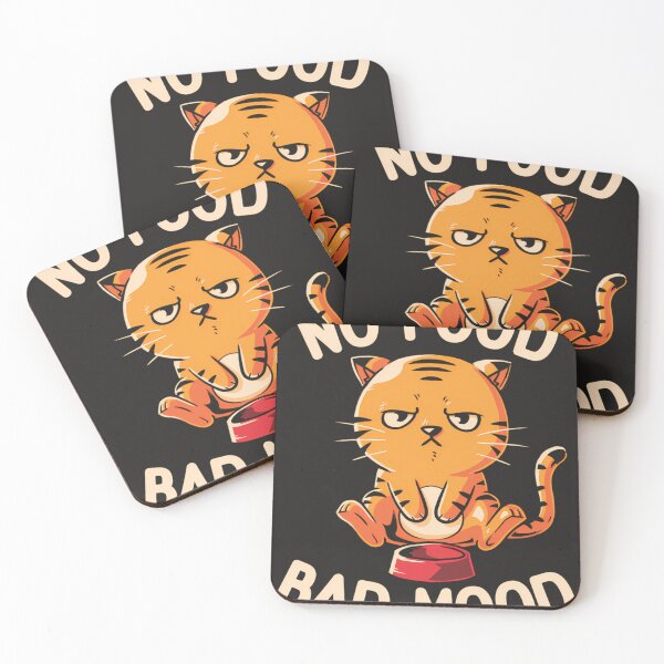 Item preview, No Food Bad Mood - Cute Coffee Cat Gift designed and sold by HINEKAHL.