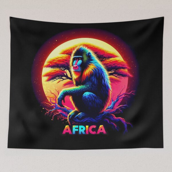 Item preview, Africa Mandrill Monkey designed and sold by NEUMANN ArtWear Boutique.