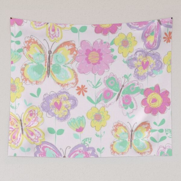 Item preview, Colorful flowers & butterflies designed and sold by Ghada Nasif.
