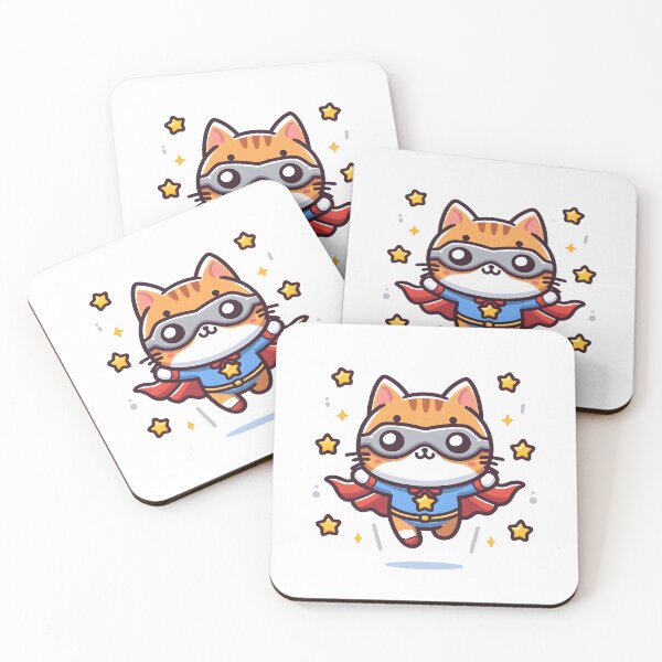 Item preview, Kawaii Cat With Superhero Cape designed and sold by CanvasCutie.