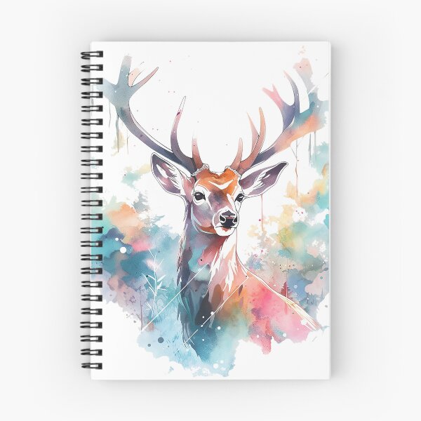 Item preview, watercolor deer designed and sold by maniabx.