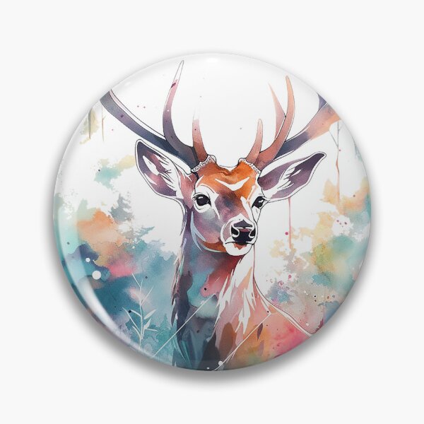 Item preview, watercolor deer designed and sold by maniabx.