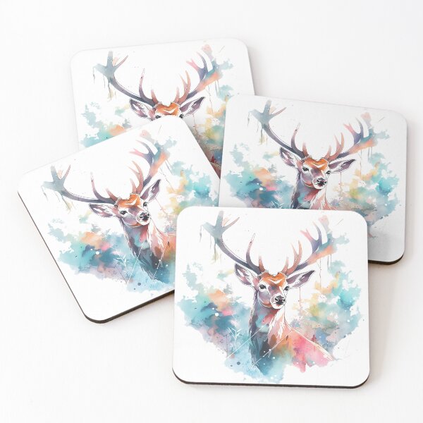 Item preview, watercolor deer designed and sold by maniabx.
