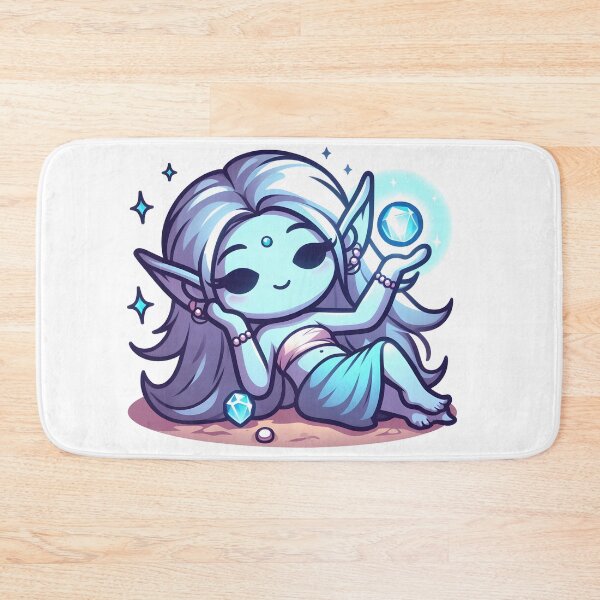 Item preview, Kawaii Enchanting Troll With Glowing Crystal designed and sold by CanvasCutie.