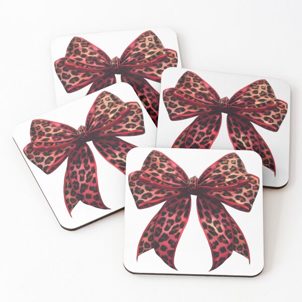 Item preview, Aesthetic Cute Red Leopard Print Bow designed and sold by DigitalLegends1.