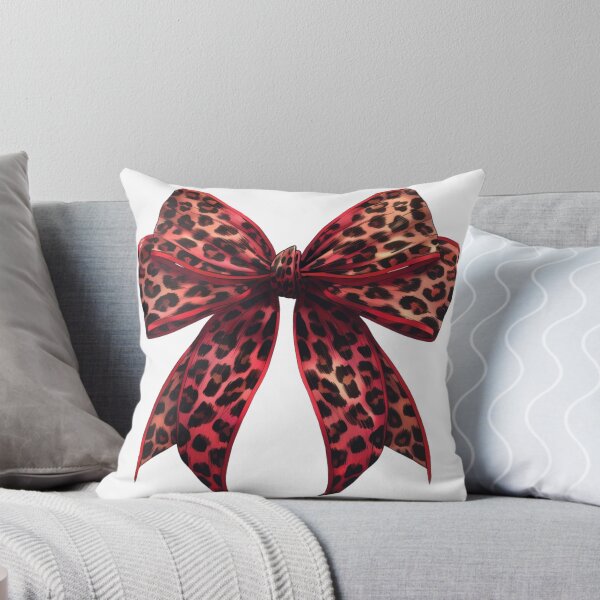 Item preview, Aesthetic Cute Red Leopard Print Bow designed and sold by DigitalLegends1.