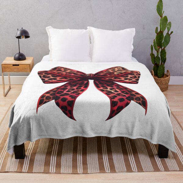 Item preview, Aesthetic Cute Red Leopard Print Bow designed and sold by DigitalLegends1.
