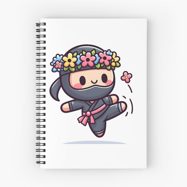 Item preview, Kawaii Ninja With Flower Crown designed and sold by CanvasCutie.