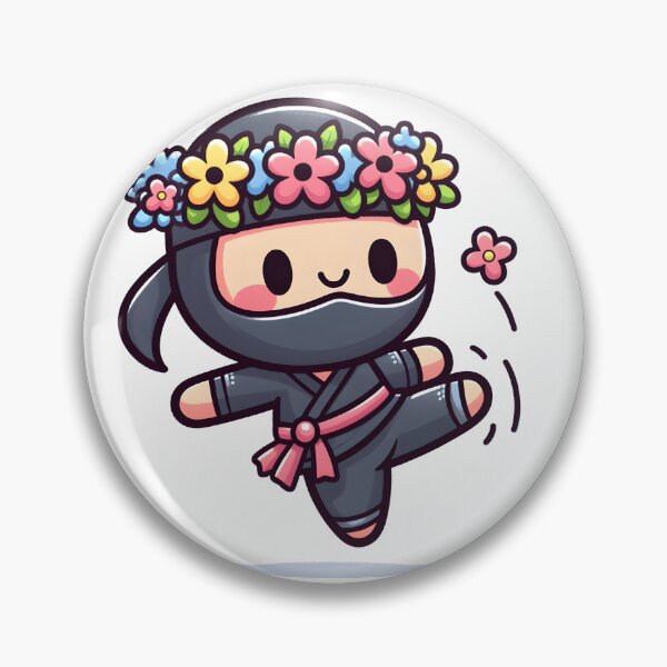 Item preview, Kawaii Ninja With Flower Crown designed and sold by CanvasCutie.