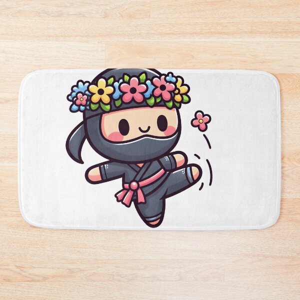 Item preview, Kawaii Ninja With Flower Crown designed and sold by CanvasCutie.