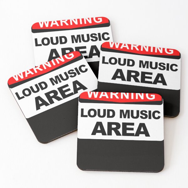 Item preview, Loud Music Area, funny warning sign designed and sold by Jasminliams.