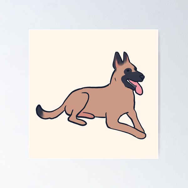 Aperçu de l'œuvre chien berger belge assis créée et vendue par Mayarart.