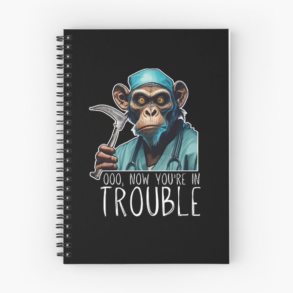 Item preview, Chimpanzee Monkey Anesthesiologist Funny CRNA Anesthesia Design designed and sold by Buckanesthesia.