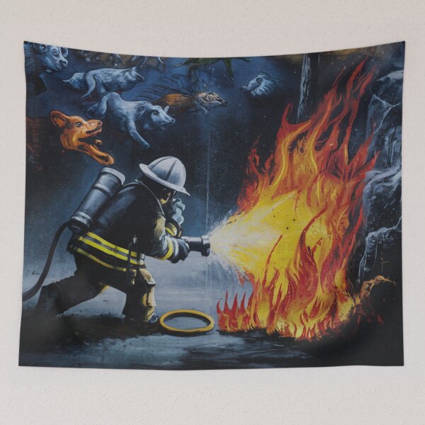 Item preview, Firefighter Stencil Graffiti designed and sold by Bomax121.