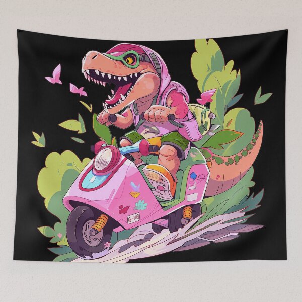 Item preview, dinosaur raptor riding motor bike designed and sold by maniabx.