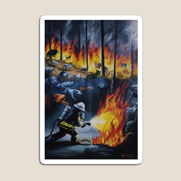 Item preview, Firefighter Stencil Graffiti designed and sold by Bomax121.