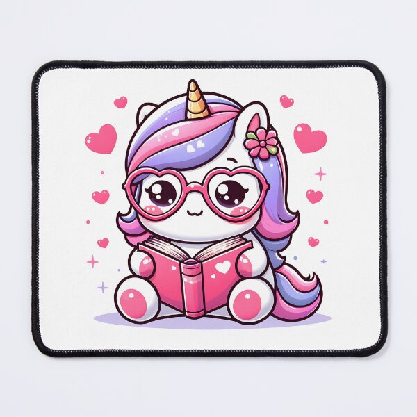 Item preview, Kawaii Adorable Unicorn: Glasses With Hearts On The Frames designed and sold by CanvasCutie.