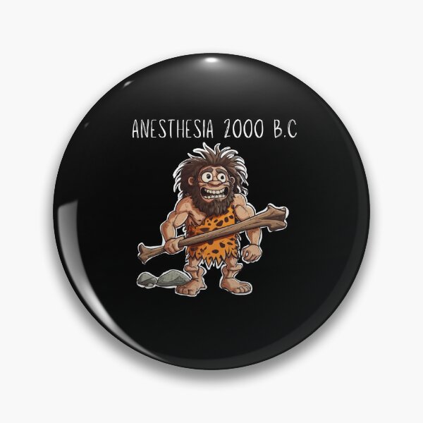 Item preview, Anesthesia 2000 B.C Cave Man Anesthesiologist Funny CRNA Anesthesia Design designed and sold by Buckanesthesia.