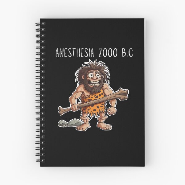 Item preview, Anesthesia 2000 B.C Cave Man Anesthesiologist Funny CRNA Anesthesia Design designed and sold by Buckanesthesia.