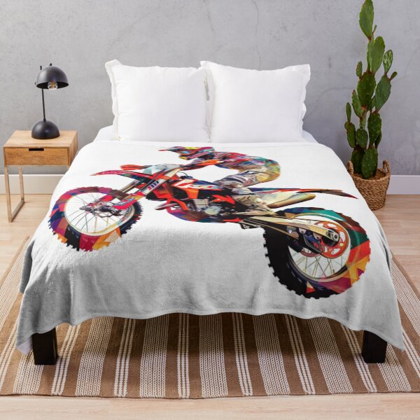 Item preview, Motocross rider performing jump geometric patterns Active Outdoors Inspired Art designed and sold by CDC40.