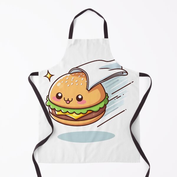 Item preview, Kawaii Burger Flying With Napkin designed and sold by CanvasCutie.