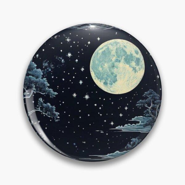 Item preview, forest river water stars moon night designed and sold by JangmiHorang.