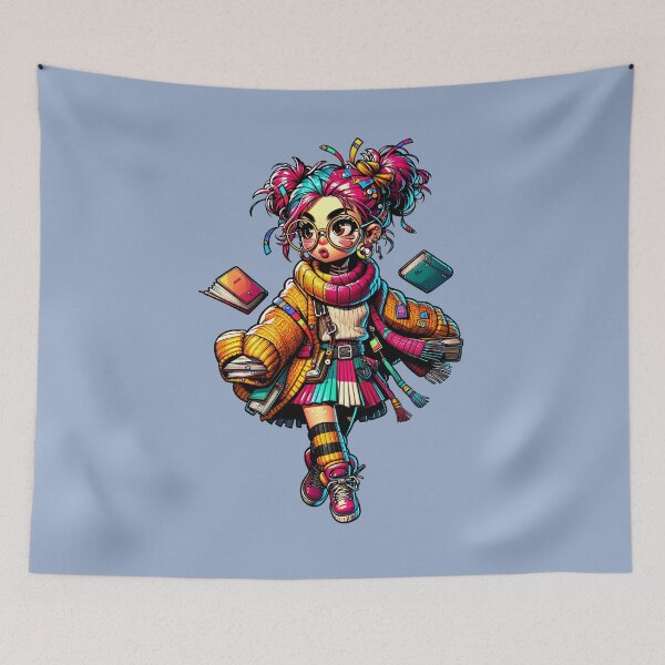 Item preview, Bookworm Girl - Cartoon designed and sold by subCultGraphix.
