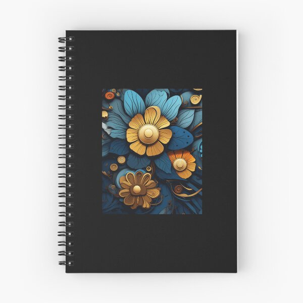 Item preview, 3D Rendering Amber And Blue Floral   designed and sold by WalteLangworth.