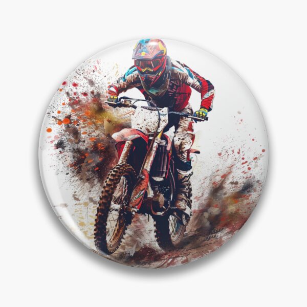 Item preview, Motocross rider kicking splashes colour on mud  Active Outdoors Inspired Art designed and sold by CDC40.