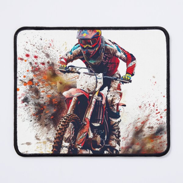 Artikelvorschau, Motocross-Fahrer tritt Spritzer Farbe auf Schlamm Aktive Outdoor-inspirierte Kunst entworfen und verkauft von CDC40.