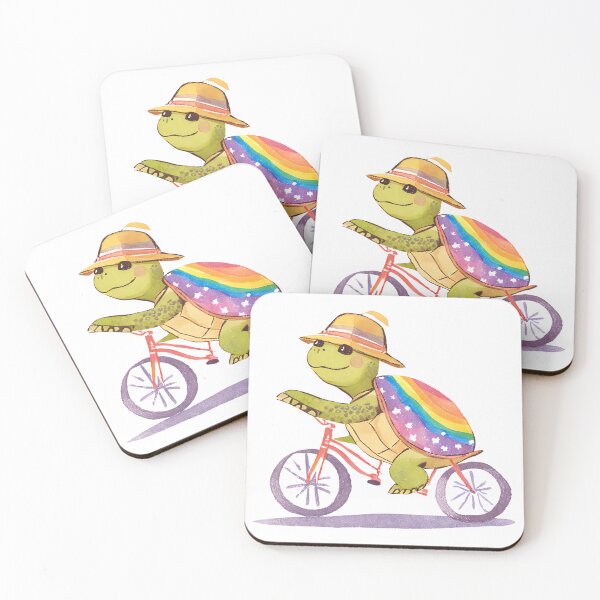 Item preview, A turtle riding a bicycle happily wears sunglasses. designed and sold by gao7650.