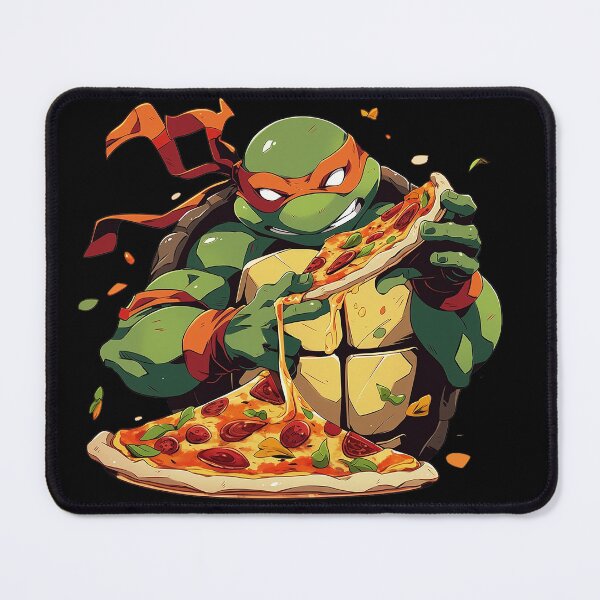 Item preview, michelangelo eating pizza designed and sold by maniabx.