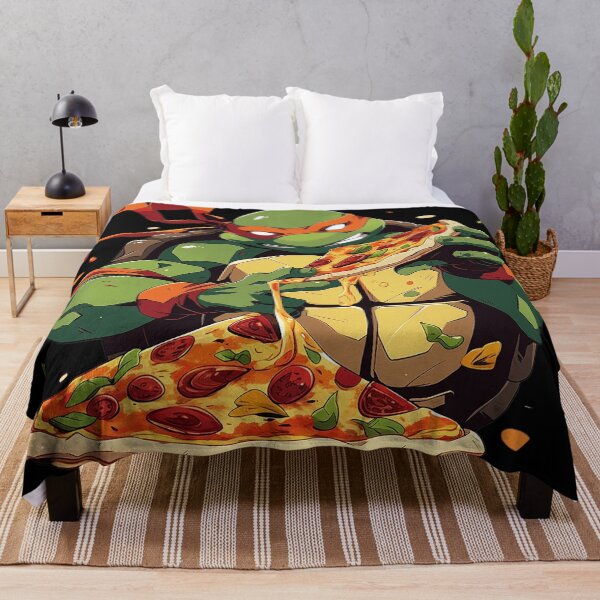 Item preview, michelangelo eating pizza designed and sold by maniabx.