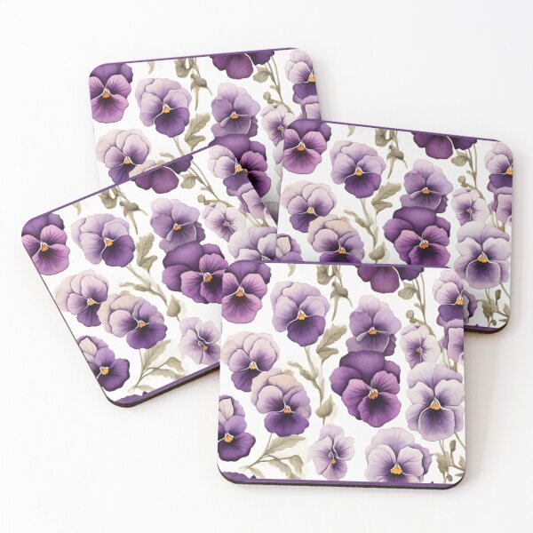 Item preview, Violet pansies designed and sold by Flowersonstuff.
