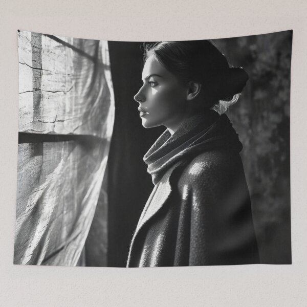 Item preview, a spiritual woman and the light beyond the window designed and sold by JangmiHorang.