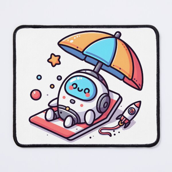 Item preview, Kawaii Spaceship With Beach Umbrella designed and sold by CanvasCutie.
