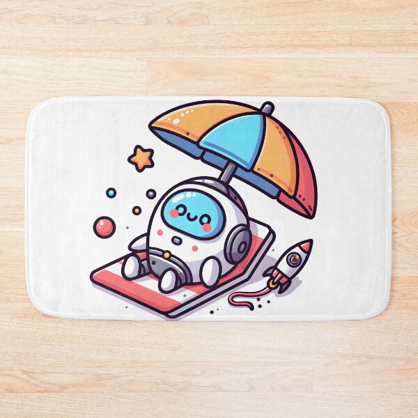 Item preview, Kawaii Spaceship With Beach Umbrella designed and sold by CanvasCutie.