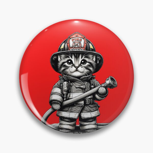 Item preview, Fireman Kitten designed and sold by lawsonlee.