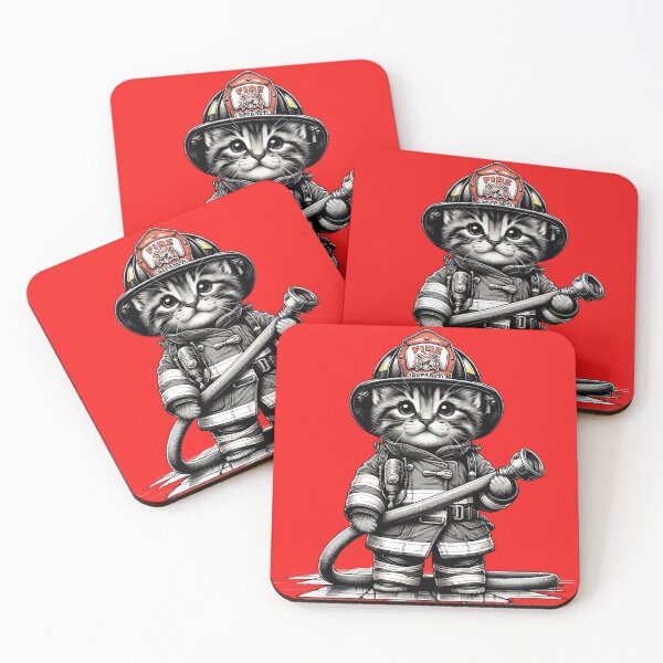 Item preview, Fireman Kitten designed and sold by lawsonlee.