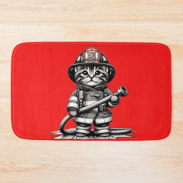Item preview, Fireman Kitten designed and sold by lawsonlee.