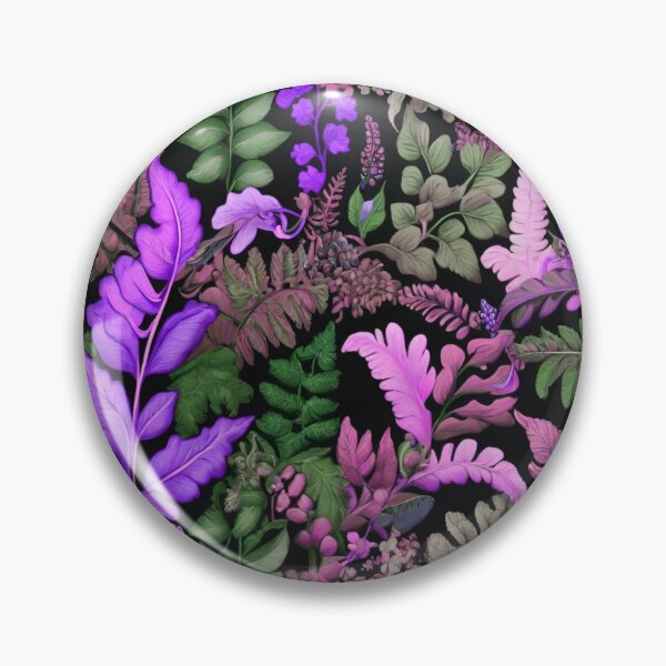 Item preview, Purple leaves on black designed and sold by Flowersonstuff.