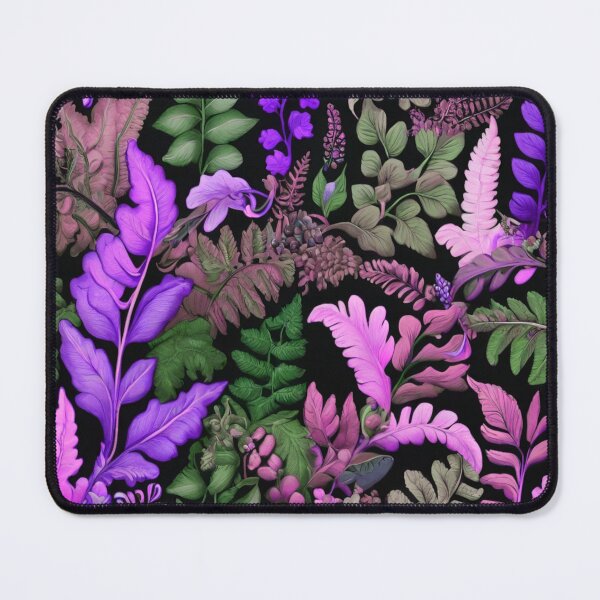 Item preview, Purple leaves on black designed and sold by Flowersonstuff.