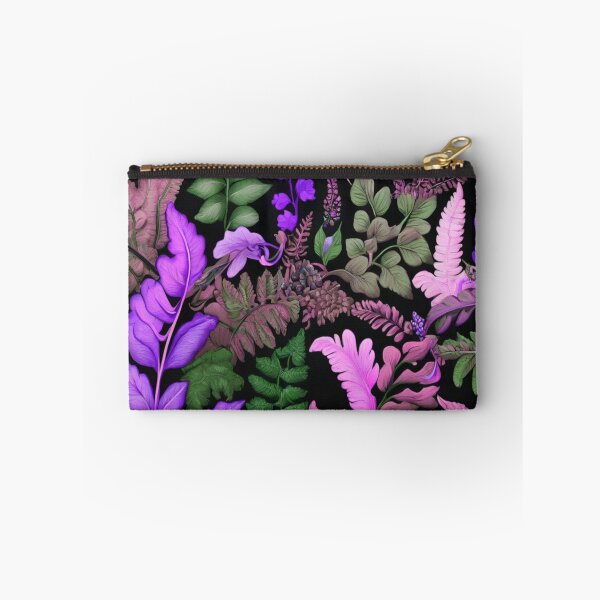 Item preview, Purple leaves on black designed and sold by Flowersonstuff.