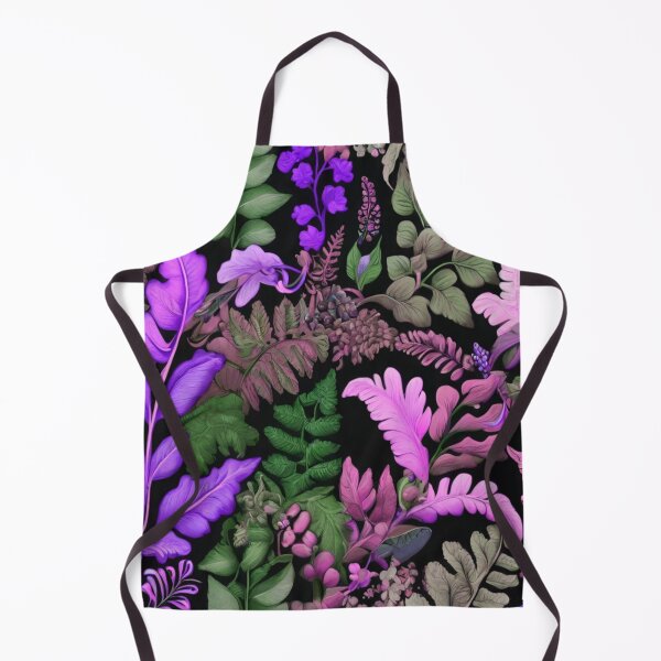 Item preview, Purple leaves on black designed and sold by Flowersonstuff.