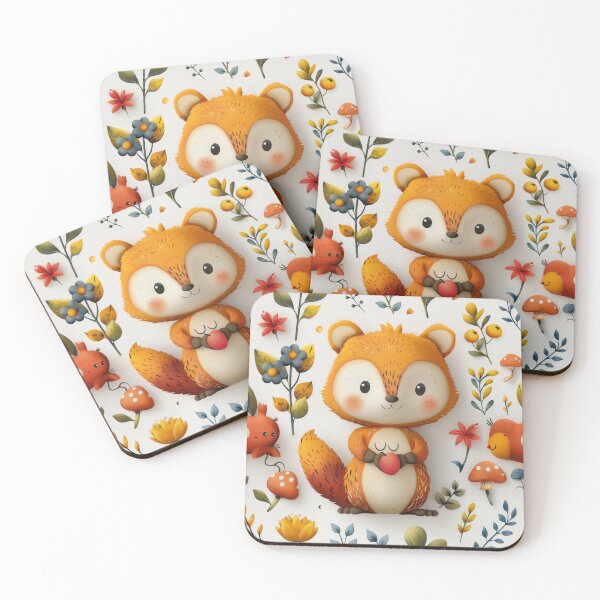Item preview, Cuddly Fox with Autumn Forest Treasures designed and sold by PICbyFemke.